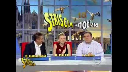 Hilary Duff On Striscia La Notizia