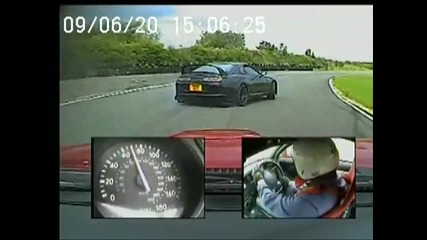 Toyota drifting 630bhp Supra on Track, Jamiep at Llandow
