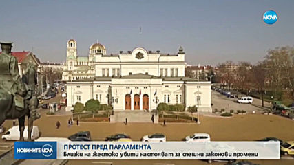 Близки на жестоко убити - на протест пред парламента