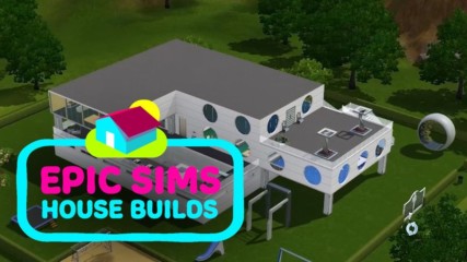Epic Sims House Builds: A futuristic high-tech home time lapse