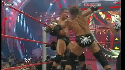 Backlash 2009 Shane,  Batista & Triple H vs Legacy ( Wwe Championship) 2/2