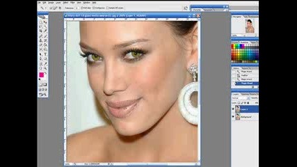 Photoshop - Hilary Duff (уголемяване На Циците)