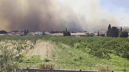 Горски пожар в Южна Франция