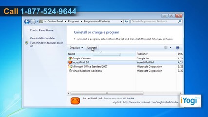How to uninstall Incredimail® from Windows® 7
