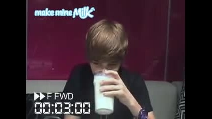 Justin Bieber and milk