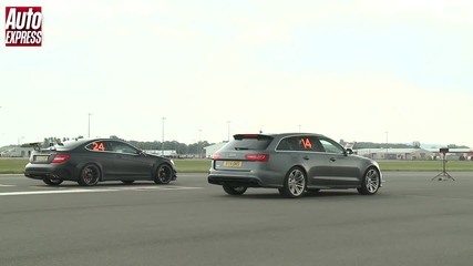 Audi Rs6 в битка срещу Mercedes C63 Amg Black Series !