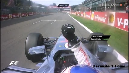 F1 Гран при на Белгия 2012 - тийм радиото на Button след състезанието [hd]