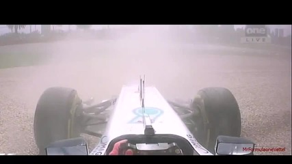 F1 Гран при на Австралия 2012 - Schumacher се завърта и излиза от пистата [hd][onboard]