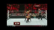 Randy Orton counters Gutwrench Powerbomb into a Inverted Headlock Backbreaker