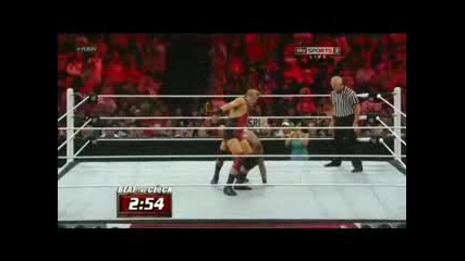 Randy Orton counters Gutwrench Powerbomb into a Inverted Headlock Backbreaker