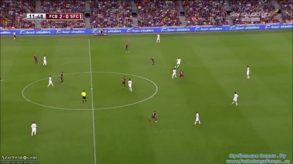 Барселона - Сантос 2:0, Лео (12-автогол)