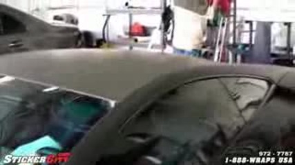 Matte Black Lamborghini Gallardo Wrapped with Vinyl