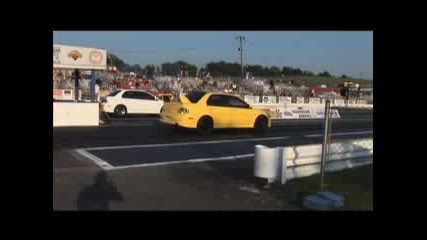 2 Evo Viii Drag Racing (hta35r vs. Stock Turbo)