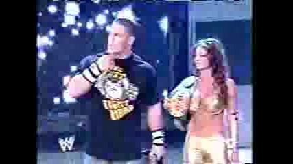 John Cena & Candice Michelle Defeat Umaga