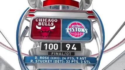 Детройт Пистънс 94:100 Чикаго Булс (15-04-2012 г.)