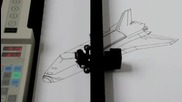 Pen plotter drawing Space Shuttle
