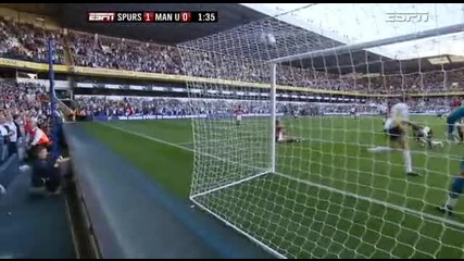 Гол със задна ножица на Джермейн Дефо - Тотнъм : Манчестър Юнайтед 1:0