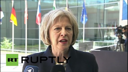 Luxembourg: British Home Secretary Theresa May outlines plans to deal with Mediterranean crisis