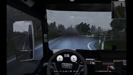 Euro Truck Simulator 2 Gameplay #дъжд,завой,намалена видимост,ядове,хубава музика Част 2