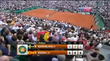 French open 2010 Final - Rafael Nadal vs Robbin Soderling 