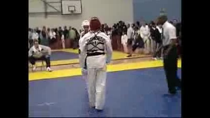 Taekwondo vs Kung fu Нокаут]