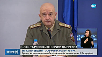 685 са потвърдените случаи на COVID-19 у нас