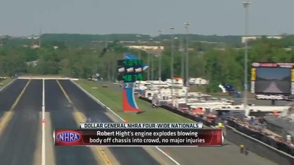 Взрив на болид по време на състезание