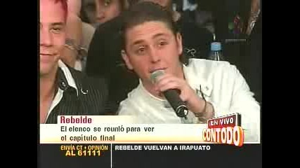elenco celebran final de rebelde 