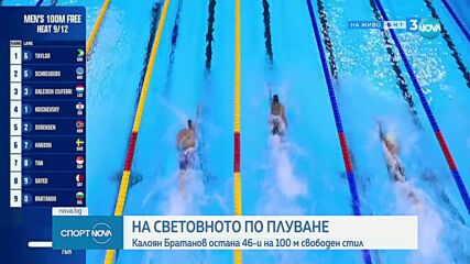 Братанов отпадна от Световното по плуване