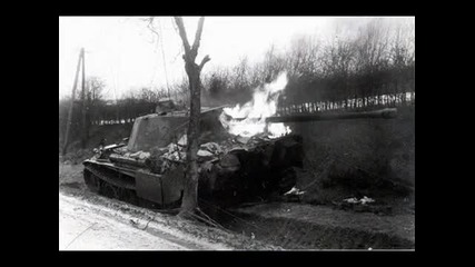 Destroyed tanks of ww2