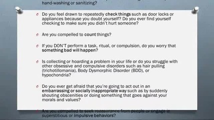 Obsessive Compulsive Personality Disorder Symptoms