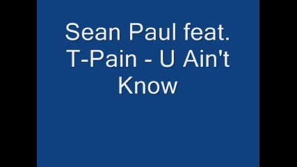 Sean Paul Ft. T - Pain - U Aint Know