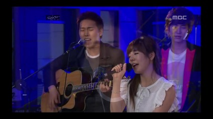 (бг превод)super Junior Sungmin & Snsd Sunny - Falling slowly Lalala 20090625