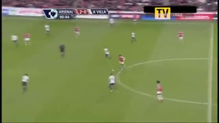 Arsenal 3 - 0 Astton villa [ 2x fabregas , 1x diaby ]