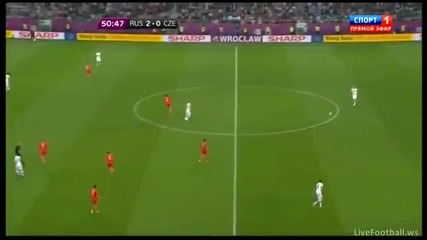 Евро 2012 : Русия 4 : 1 Чехия (всички Голове) 08.06.2012