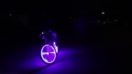 Coolest Thing Ever Crazy Glowing Bikes! The Bright Bike! Bicycle Led Lights