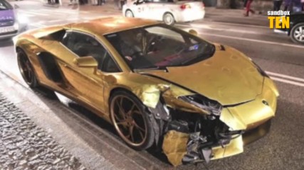 Видео урок: Как да счупиш страхотно златно Lamborghini за 10 секунди?