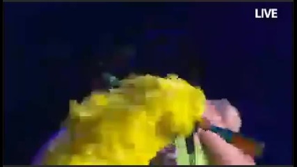 Кейти Пери целува фен на сцената