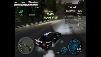 Need For Speed Underground 2 - drift of Hillside Manor 