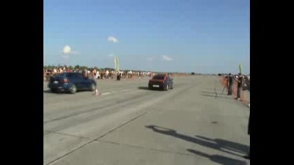 Drag Race - Opel Calibra vs Toyota Celica (1/4 Mile) 