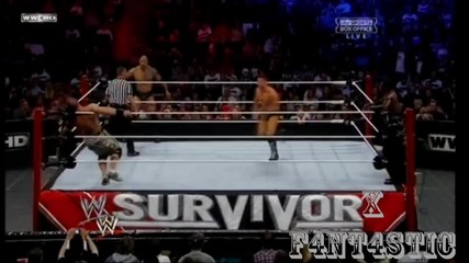 The Rock & John Cena Vs The Miz & R-truth Servivor Series 2011 Highlights Hd