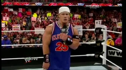 Джон Сина рапира за Скалата Raw 12.03.2012