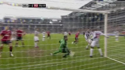 West Brom 1 - 2 Man Utd ( Hernandez ) 