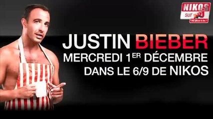 Justin Bieber singing in nrj 6/9