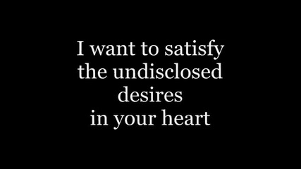 Muse - Undisclosed Desires (lyrics)