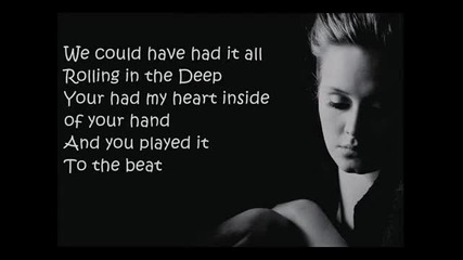 Adele - Rolling In The Deep (lyrics on screen)