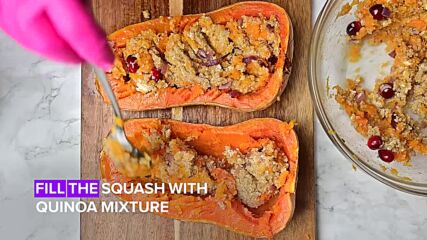 Oven Baked: Stuffed butternut squash