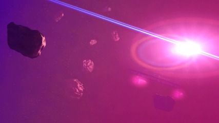 Nx95107 firing over an asteroid 