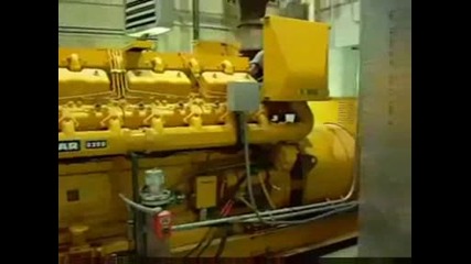 Двигател Caterpillar Genset D399 V16 Cat diesel работи с генератор