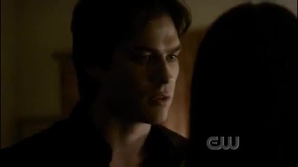 Vampire Diaries - Season 2 Episode 1 The Return Damon Elena scene (kiss)